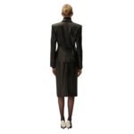 MAGDA BUTRYM FITTED LEATHER BLAZER IN BLACK