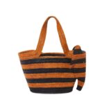 LOEWE SMALL ELEPHANT BASKET BAG IN RAFFIA