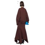 THE ATTICO DARK BROWN MIDI SKIRT