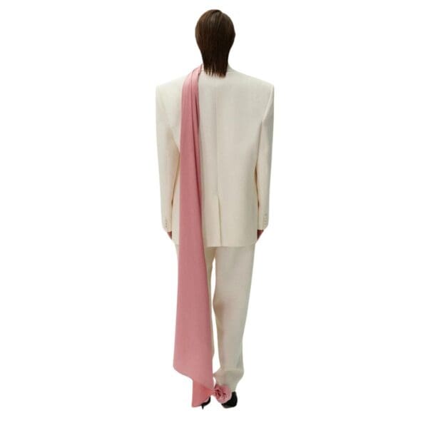 MAGDA BUTRYM CLASSIC OVERSIZED WOOL BLAZER IN CREAM