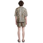 NANUSHKA AMIL SILK TWILL SHORTS LEOPARD