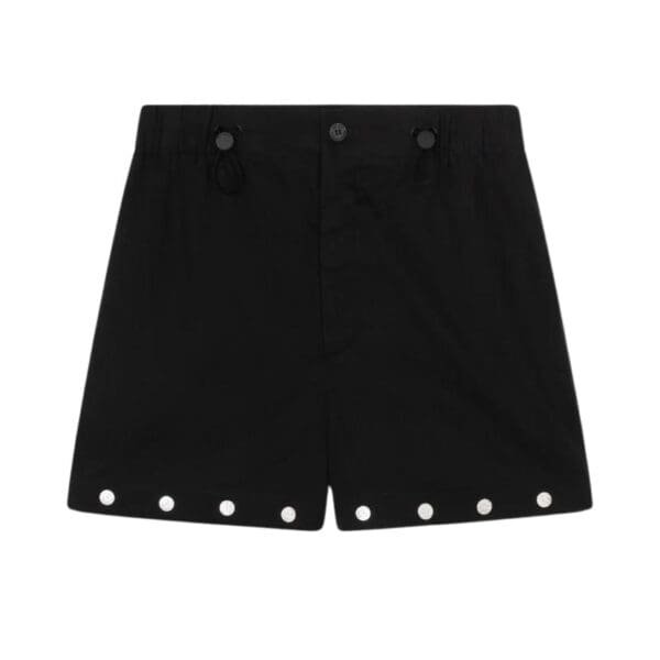 NANUSHKA TALLON STUDDED ORGANZA BERMUDA SHORTS BLACK