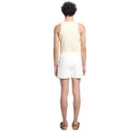 NANUSHKA AMIL OKOBOR ALT-LEATHER SHORTS WHITE