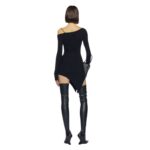 THE ATTICO ''DESAI'' BLACK MINI DRESS