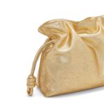 LOEWE FLAMENCO CLUTCH BAG IN METALLIC LAMBSKIN