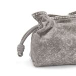 LOEWE FLAMENCO CLUTCH MINI BAG IN FLOCKED DENIM