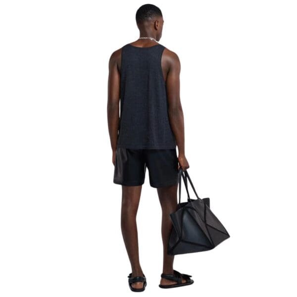 NANUSHKA DOXXI OKOBOR ALT-LEATHER SHORTS BLACK