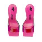 THE ATTICO ''CHEOPE'' RED, FUCHSIA AND BLACK DEGRADÈ MULE