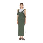 THE ATTICO IVY GREEN MIDI DRESS