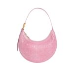 MARINE SERRE EMBOSSED LEATHER MINI ECLIPS PINK