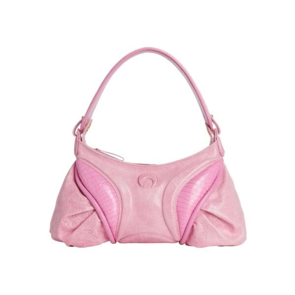 MARINE SERRE EMBOSSED LEATHER FUTURA PINK