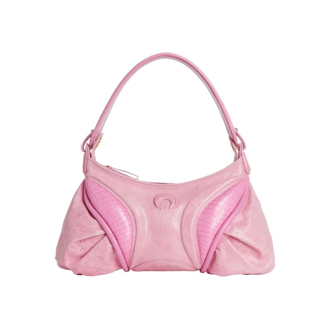 MARINE SERRE EMBOSSED LEATHER FUTURA PINK