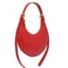 MARINE SERRE EMBOSSED LEATHER ECLIPS CROSSBODY RED
