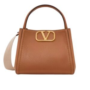 VALENTINO GARAVANI ALLTIME MEDIUM HANDBAG IN GRAINY CALFSKIN