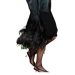 PROENZA PARK SHOULDER BAG IN NYLON WITH FEATHERS BLACK