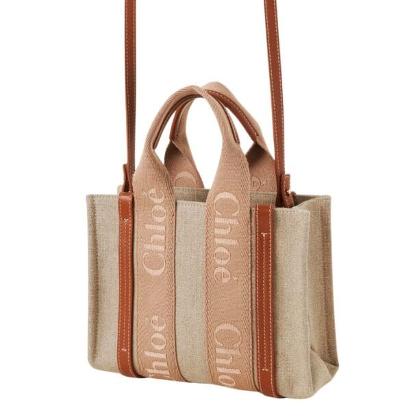 CHLOE SMALL WOODY TOTE BAG SOFT TAN
