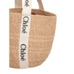 CHLOE LARGE WOODY BASKET WHITE