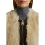 KHAITE THE GRACELL JACKET IN CREAM SHEARLING