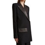 KHAITE THE JACOBSON BLAZER IN BLACK LEATHER COBO