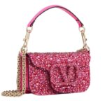 SMALL VALENTINO GARAVANI LOCÒ SHOULDER BAG WITH RHINESTONES