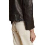 KHAITE THE LAYBIN JACKET IN BLACK LEATHER