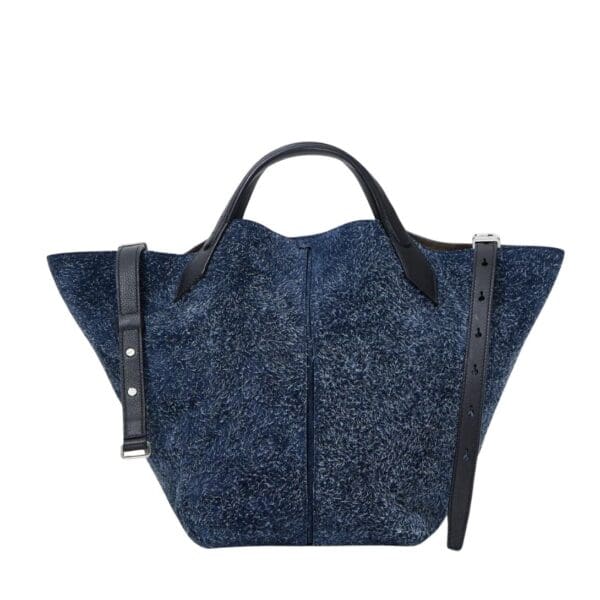PROENZA LARGE CHELSEA TOTE IN BRUSHED SUEDE DEEP NAVY