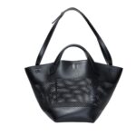 PROENZA LARGE CHELSEA TOTE IN PERFORATED LEATHER BLACK