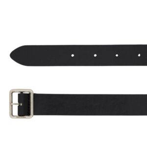 SAINT LAURANT HUBLOT BUCKLE THIN BELT IN VEGETABLE-TANNED LEATHER