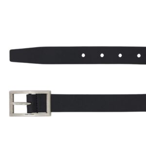 SAINT LAURANT RECTANGULAR BUCKLE BELT IN VEGETABLE-TANNED LEATHER