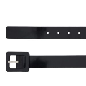 SAINT LAURANT SQUARE BUCKLE BELT IN SHINY LEATHER