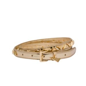 PRADA STUDDED BRUSHED LEATHER BELT