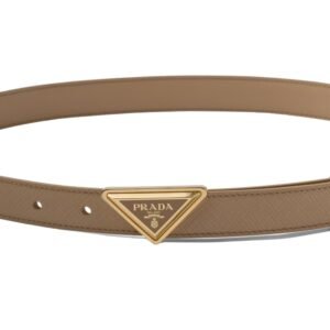 PARADA SAFFIANO LEATHER BELT IN BROWN