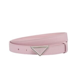 PRADA SAFFIANO LEATHER BELT IN PINK