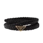 PRADA NAPPA LEATHER BELT IN BLACK