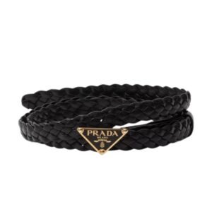 PRADA NAPPA LEATHER BELT IN BLACK