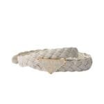 PRADA NAPPA LEATHER BELT IN WHITE