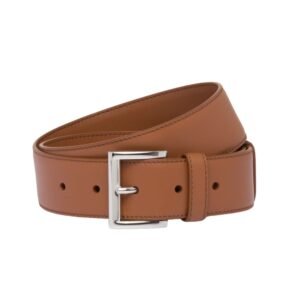PRADA LEATHER BELT IN BROWN