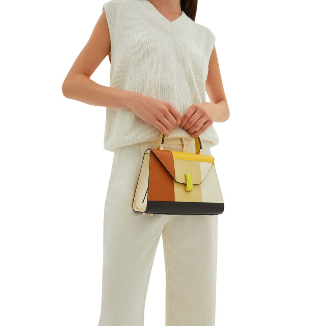 VALEXTRA ISIDE BAG INTARSIA COLOUR BLOCK