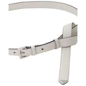 PRADA LEATHER BELT IN WHITE