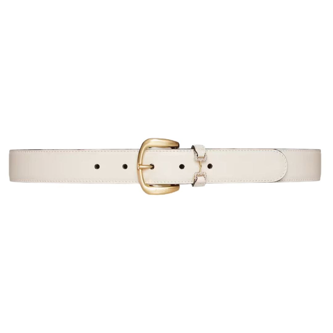 GUCCI BELT WITH CRYSTAL HORSEBIT