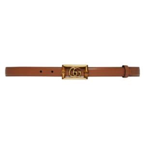 GUCCI BELT WITH DOUBLE G BUCKLE AND BAMBOO
