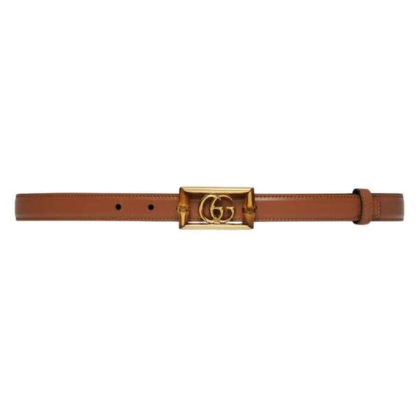 GUCCI BELT WITH DOUBLE G BUCKLE AND BAMBOO