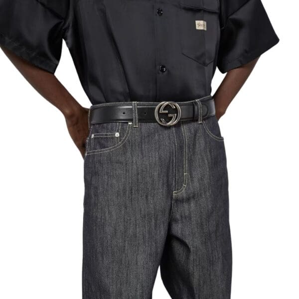 GUCCI BELT WITH INTERLOCKING G BUCKLE - Image 2