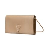 AMI VOULEZ VOUS WALLET STRAP IN LIGHT BEIGE