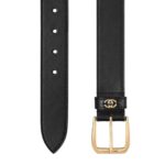 GUCCI BELT WITH SQUARE BUCKLE AND INTERLOCKING G