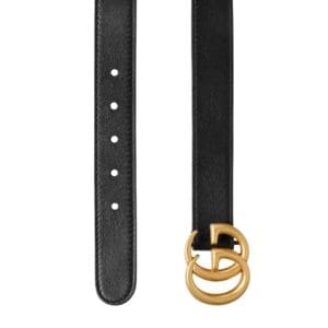 GUCCI CHILDREN’S LEATHER DOUBLE G BELT