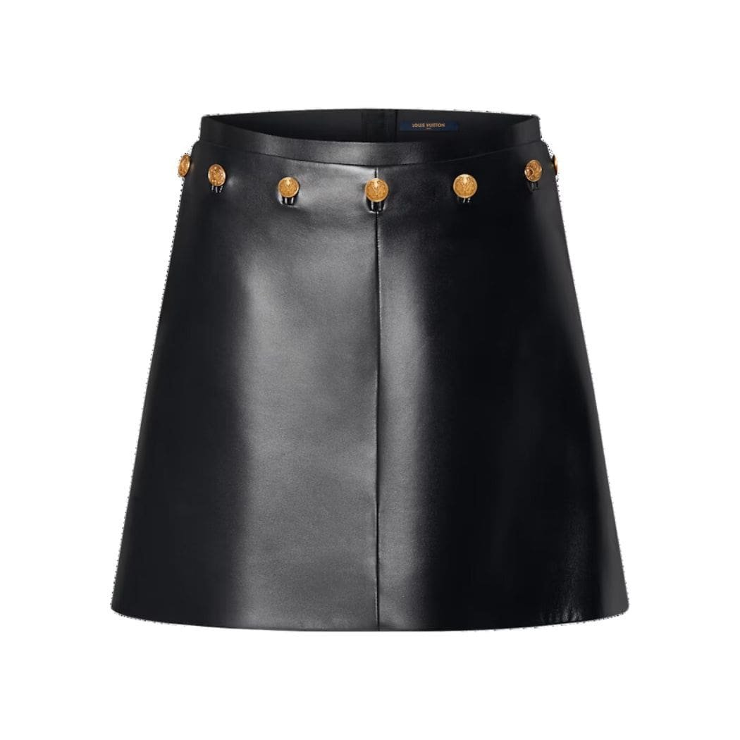 LOUIS VUITTON LEATHER TRIM MALLEGATE TWEED SHORTS