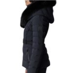 mackage elita down ski jacket with removable blue fox fur trim