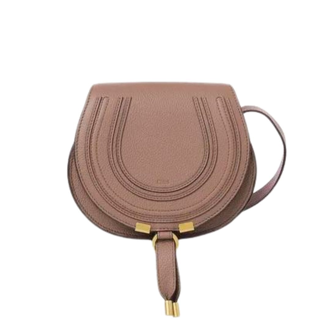 CHLOE MARCIE SMALL SADDLE BAG WOODROSE