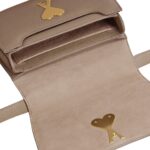 AMI MINI PARIS PARIS BAG IN LIGHT TAUPE